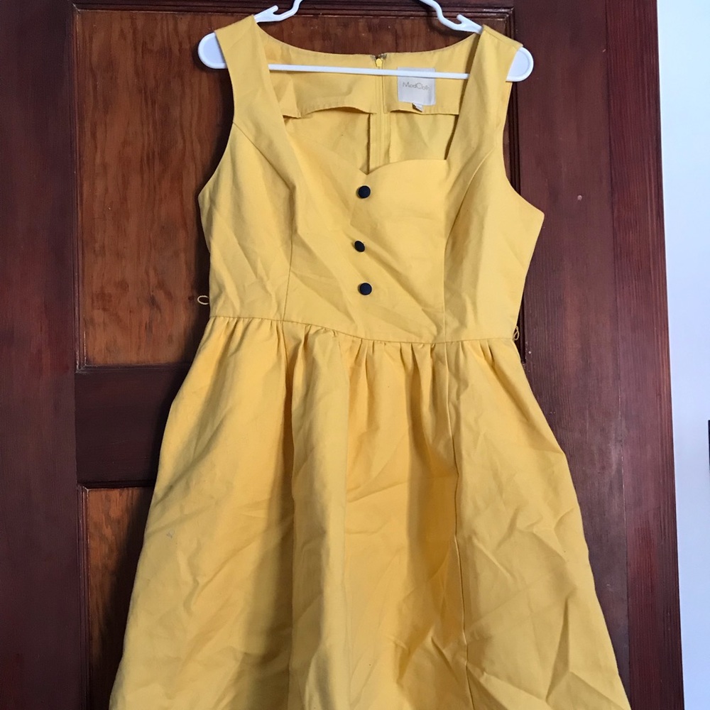 Yellow ModCloth Sweetheart Dress